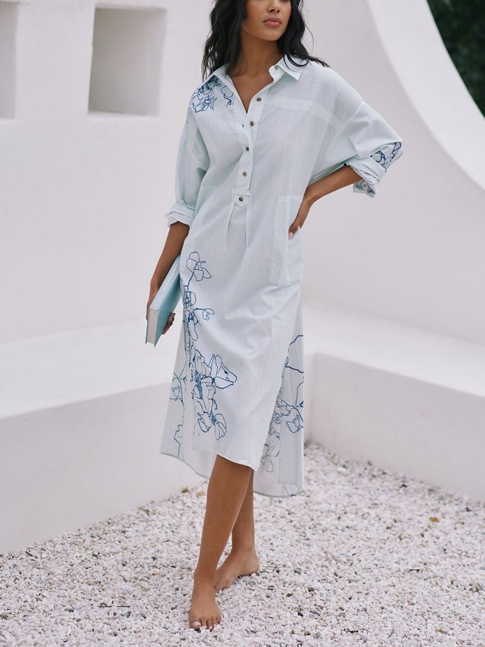 NWT By Anthropologie Long Sleeve Pop Over Dress - Size XXS/XS